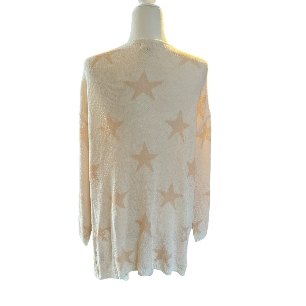POL Star Open Knit Cardigan Cream Size Medium - Picture 3 of 7